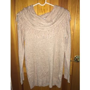 cowl neck sweater